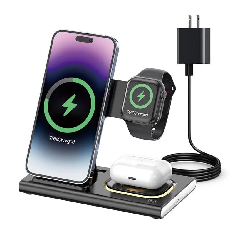3 IN 1 Wireless Charger For Best Seller Products On Amazon 2023 In USA For Apple Samsung Multi Device - SMARTTECH