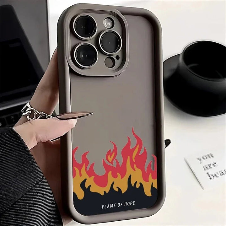 Luxury Design Trendy and cool Pink flame Phone case For iPhone 15 Pro Max 14 13 12 11 XS XR candy Soft Silicone Shockproof Cover - SMARTTECH
