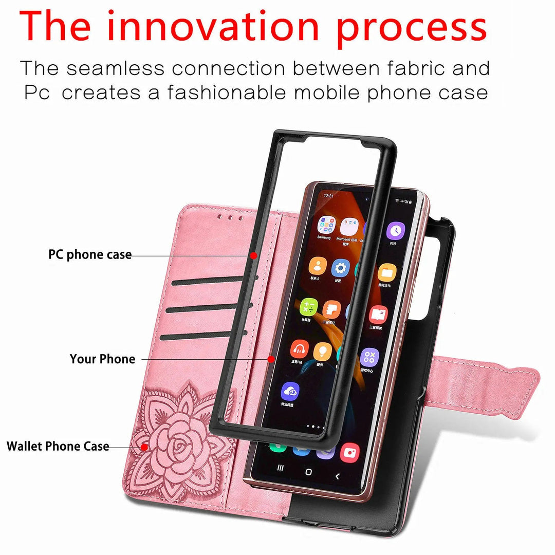 Mobile phone leather case for Samsung Z Fold 3 mobile phone cover left and right folding screen flip card sleeve Galaxy A51 - SMARTTECH