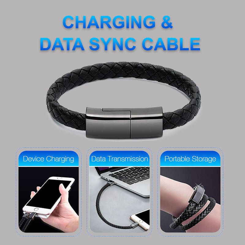 New Bracelet Charger USB Charging Cable Data Charging Cord For IPhone14 13 Max USB C Cable For Phone Micro Cable - SMARTTECH