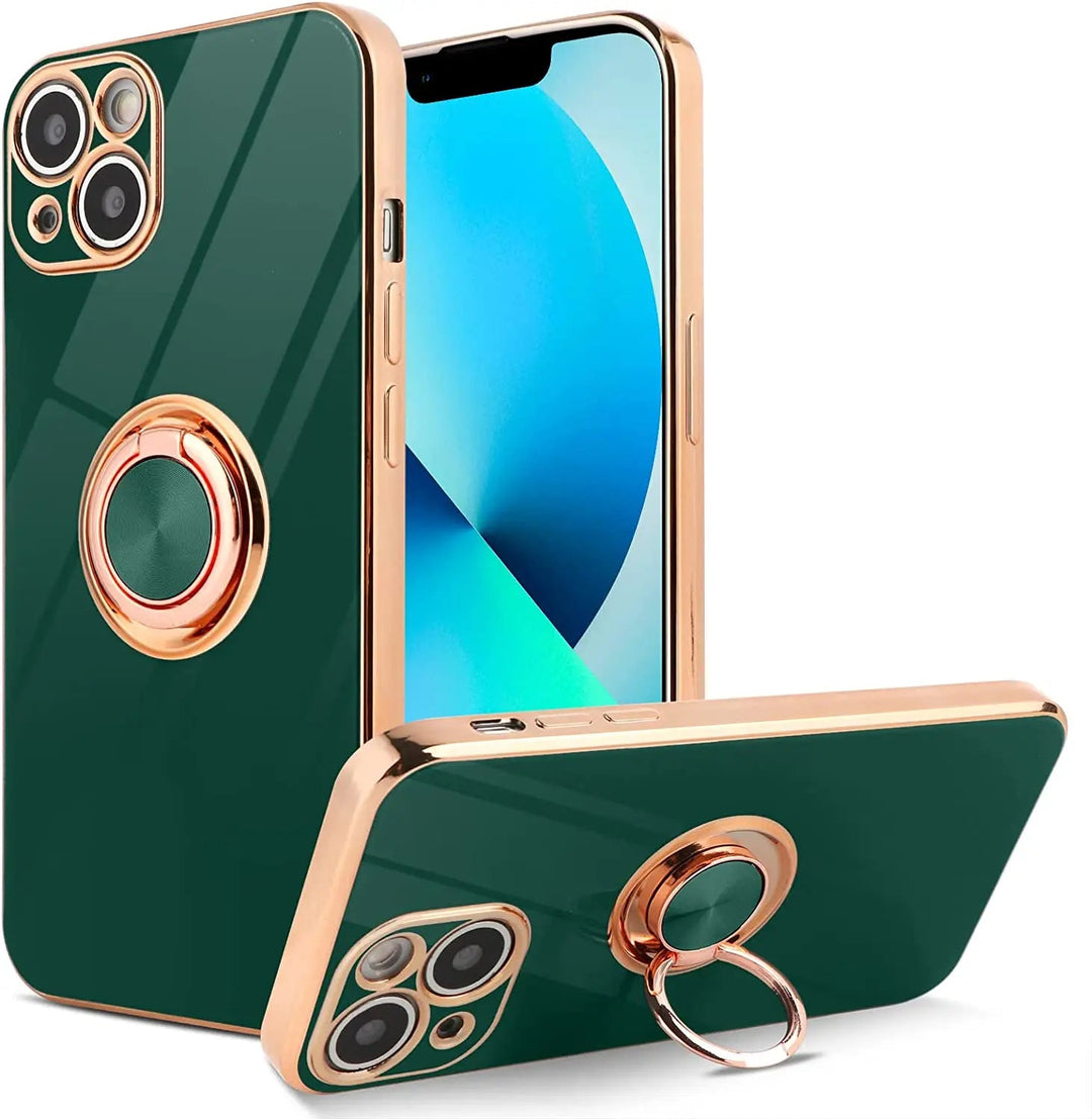Phones Cases for iPhone 13 Pro Max Case 15 14 11 12 and Ring Holder Top Selling Products 2023 Electroplated Shockproof Cover - SMARTTECH